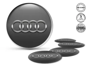 Audi Emblemas de Rueda Estilo Pegatinas de Silicona Bombada